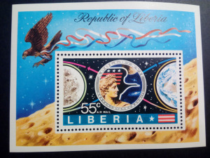 Libéria - 1973 - Apollo-17 - blokk [Űrkutatás tematika!]