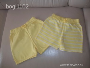 C&A sárga színű új rövidnadrágok 92-es méretben