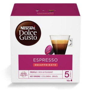 Nescafé Dolce Gusto Espresso kávékapszula 16x7g, koffeinmentes (12395752) (nes12395752)