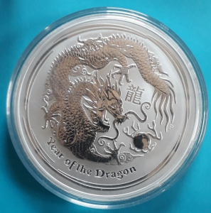 Ausztrália 10 oz ezüst 2012, Lunar II, Dragon