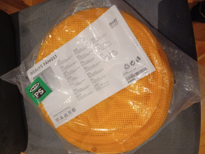 IKEA FANGST hálós tároló, narancs színű, új, bontatlan!