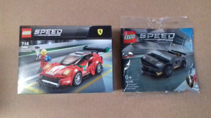 Új -  BONTATLAN Speed Champions LEGO -k:  75886 FERRARI 488 GT3 SCUDERIA + 30342 Lamborghini polybag