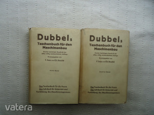 F. Sass - Ch. Bouché : Dubbels taschenbuch für den maschinenbau   I - II. kötet