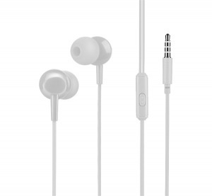 Hoco M14 fülhallgató SZTEREO (3.5mm jack, mikrofon, felvevő gomb), fehér