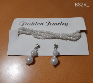 Fushion Jewelry gyöngy karperec és fülbevaló