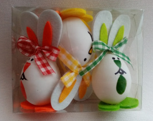 Nyuszi tojás / 3 db felakasztható húsvéti dekoráció