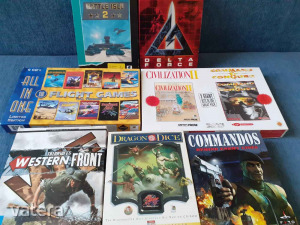 Commandos 1.,Delta Force 1.,Western Front,Dragon Dice,Civ.2.& C&C 1.,All In One F.DOBOZOS PC játékok