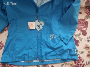Új, címkés, vízkék színű  110-116-os  Tom Tino  kapucnis átmeneti dzseki
