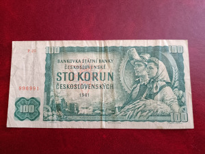 100 korun 1961 Csehszlovákia