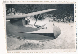 II. vh. időszakából eredeti fotó, vitorlázórepülő, repülőgép