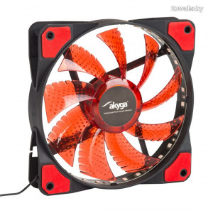 Akyga AW-12E-BR System Fan 12cm Red LED