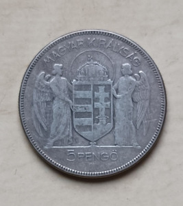Ezüst (0.64) 5 pengő 1930 - Horthy emlékérme