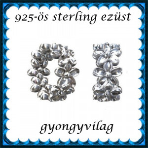 925-ös sterling ezüst ékszerkellék: köztes/gyöngy/díszitőelem EKÖ 66r
