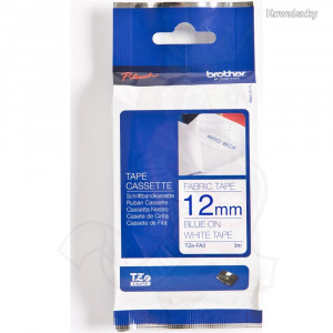 Brother TZE-555 laminált P-Touch szalag (24mm) White on Blue - 8m TZE555