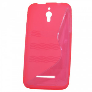 Hátlapvédő telefontok gumi / szilikon (S-line) Rózsaszín [Vodafone Smart 4 (VF888)]