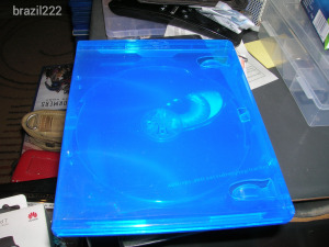 Szimpla kék Blu-Ray tok  11mm  kocka sarku