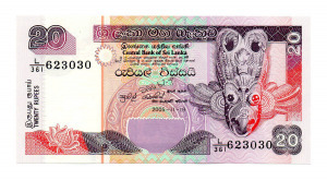 Ceylon - Sri Lanka 20 Rúpia 1989