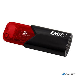 Pendrive, 16GB, USB 3.2, EMTEC 'B110 Click Easy', fekete-piros