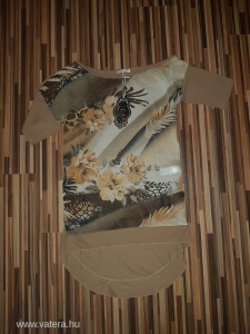 MY77 márkájú női lenge ruha virágos asszimetrikus tunika