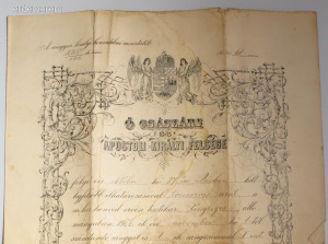 1906 Jekelfalussy Lajos honvédelmi miniszter aláírása főtörzsorvosi kinevezésen