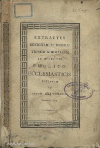 Extractus Benignarum Res. N. Publico Ecclesiasticis (1825)