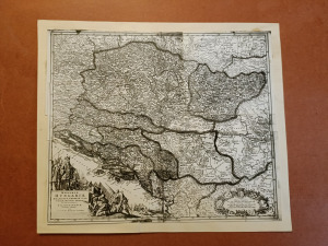 Magyarország régi térképe az 1750-es évekből