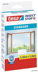 Szúnyogháló, ablakra, tépőzáras, 1,1 x 1,3 m, TESA, fehér