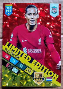 Virgil van Dijk Liverpool XXL Limited Edition focis kártya Panini Adrenalyn XL FIFA 365 2023