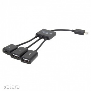 3 az 1-ben Micro USB OTG HUB 2.0, hogy játszhass billengyűzettel és egérrel a mobilodon is