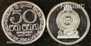 Sri Lanka 50 cent 2004 UNC