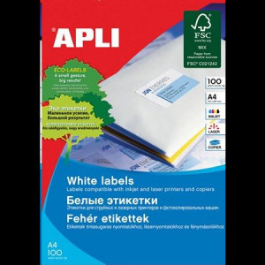 APLI 210x148 mm univerzális etikett, 200 darab (LCA1264) (LCA1264)