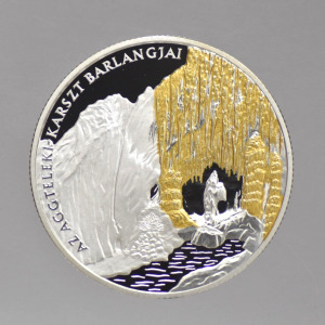 2005  Aggteleki barlang  ezüst 5000 Forint  ( részben aranyozott )  PP  -SV257