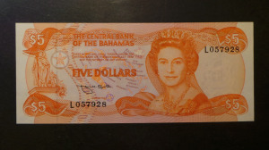 Bahama szigetek 5 Dollars 1974 (1984) UNC Ritka (DZ4)