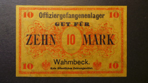 Német hadifogolytábor Wahmbeck 10 Márka 1914-18 aUNC  (A1-11)