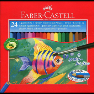 Faber-Castell akvarell ceruza készlet ecsettel 24db (TFC114425) (TFC114425)