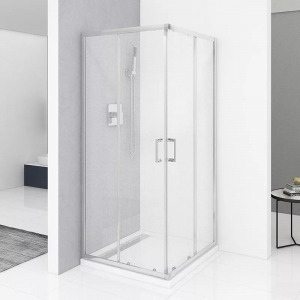 Diplon 80x80 cm szögletes két tolóajtós zuhanykabin, 5 mm edzett matt üveggel, 190 cm magas