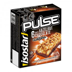 Energiaszelet Isostar Pulse Csokoládé Mogyoró (6 uds)