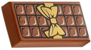 Táblás csokoládé EREDETI LEGO 1x2 étel elem - Új