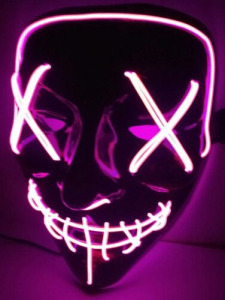 The Purge A bűn éjszakája LED világító halloween, farsangi maszk - LILA