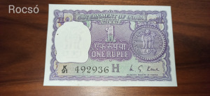 1 Rupia India 1974 Ritkább, értékes bankjegy UNC  állapot