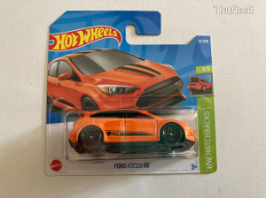 - Ford Focus RS - Hot Wheels - 2022 - új dobozos - narancssárga - 1:64 autó modell -