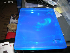 Szimpla kék Blu-Ray tok  11mm  ívelt sarku