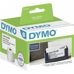 DYMO Etikett tekercs S0929100 S0929100 89 x 51 mm Papír Fehér 300 db Nem ragasztó Időpont kártya,...