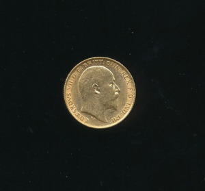 Nagy-Britannia 1/2 szuverén 1909 arany, György király