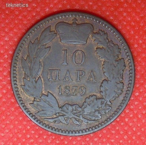 Szerbia 10 para 1879