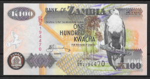 2006. Zambia , 100  Kwacha  UNC  bankjegy