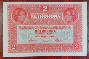 1917-es évi két koronás bankjegy
