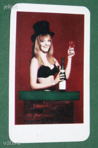 Kártyanaptár,Ágker KFT,vörösbor,erotikus női modell,1972,  ,X,