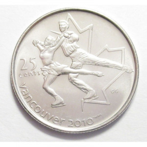 Kanada, 25 cents 2008 - Téli Olimpia - Vancouver - Műkorcsolya aUNC+