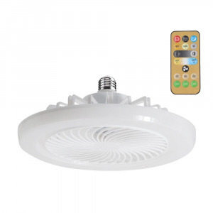 Mennyezeti ventilátor terasz konyha szoba fehér, távirányítós szabályozható LED lámpa csillár